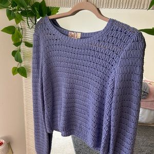SOLD Lavender pullover knit long sleeve size L